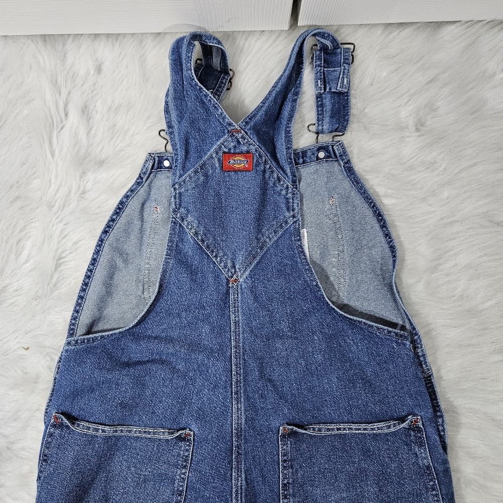 Y2K DICKIES Men's Blue Denim Overalls - Picture 6 of 9